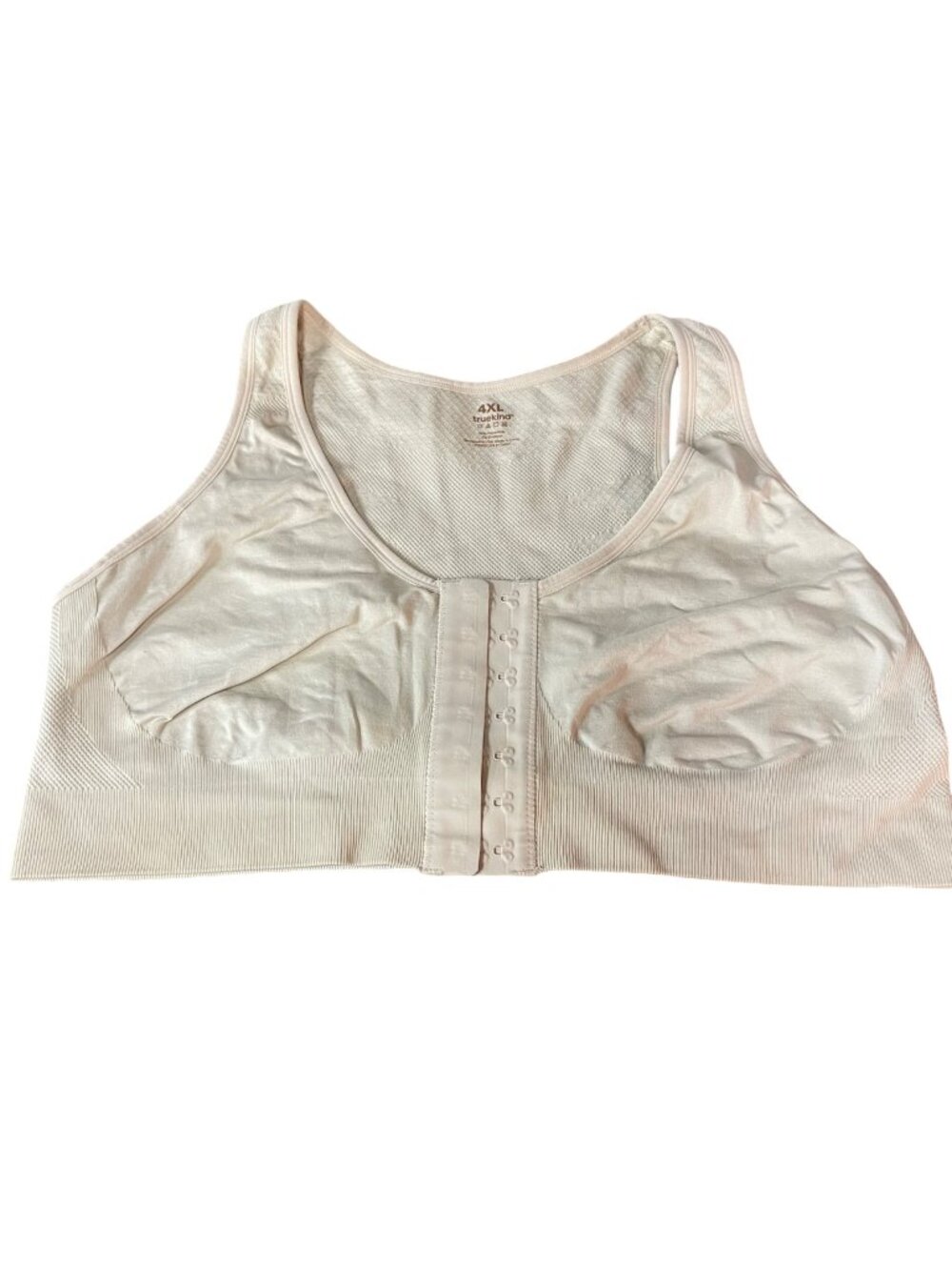 Truekind Daily Comfort Posture Bra Tan Sz 4XL Front Closure 10202